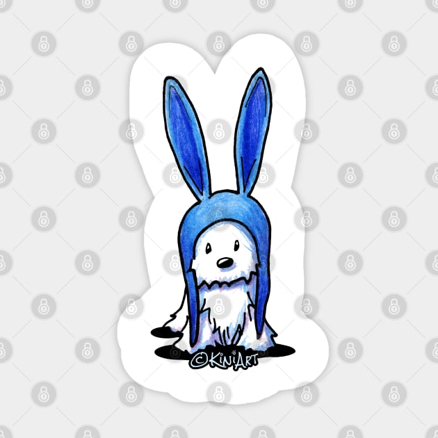 KiniArt Westie Bunny Sticker by KiniArt